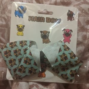 SALE Kid's Child Girl's Pug Hairbow